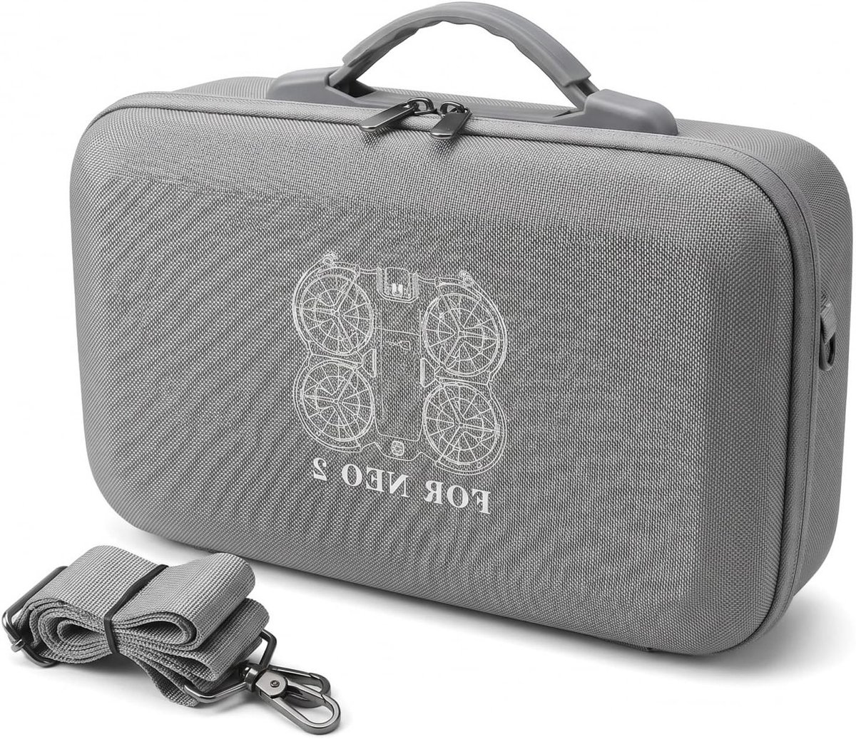 Opbergtas van PU-leer met riem voor drone, batterijen en accessoires, geschikt voor DJI Neo 2 Fly More Combo en RC-N3 afstandsbediening