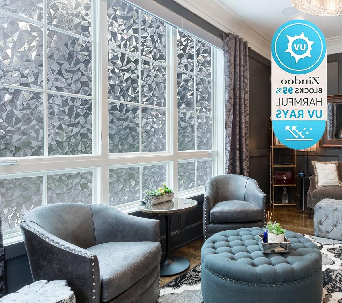 Opaque Privacy Film zonder Lijm voor Badkamer, Douchecabine en Deuren - Decoratieve Raamfo
