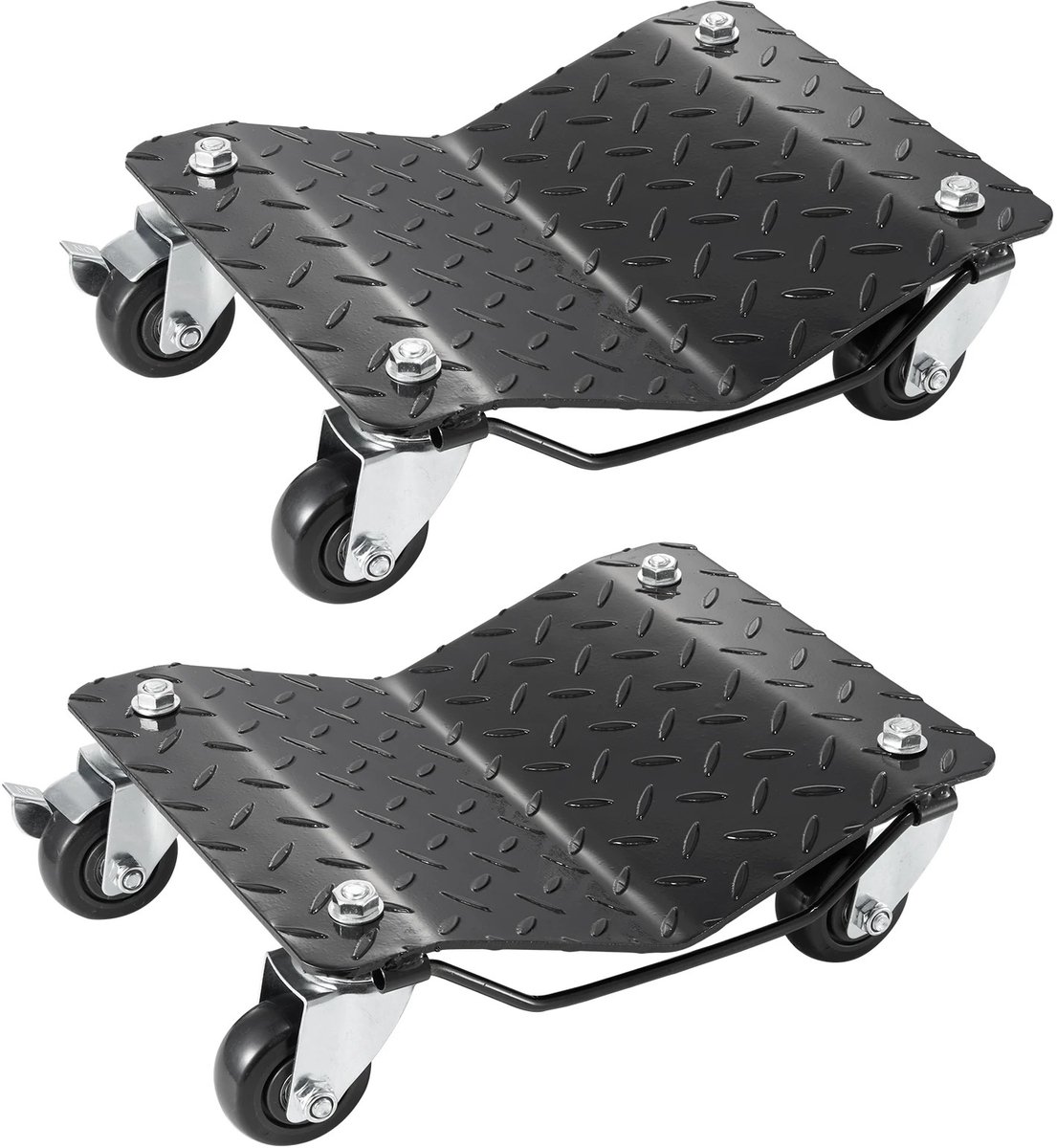 NordHaus Autodolly Set - Wiel Dolly - Voertuig Verplaatswagen - 360° Wendbaar met Remmen - 300 x 385 x 110 mm