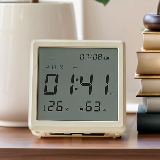 Kinderwekker - Digitale Klok - Ochtendroutine Ondersteuning - Kindvriendelijk Ontwerp - 10 cm - Wit — afbeelding 2