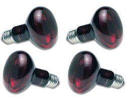4x Infrarood Warmtelamp 150W - Onzichtbare Warmtebron voor Reptielen, Amfibieën en Kleine Dieren