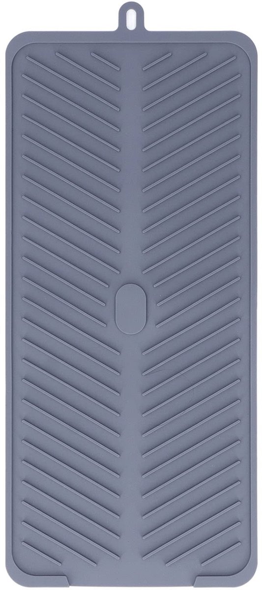 MTTproducts- Drogen Mat Hittebestendig 230°C - Siliconen Drogen Mat - Keuken Afvoerpad - Antimorsen - 44 cm x 20 cm - Grijs