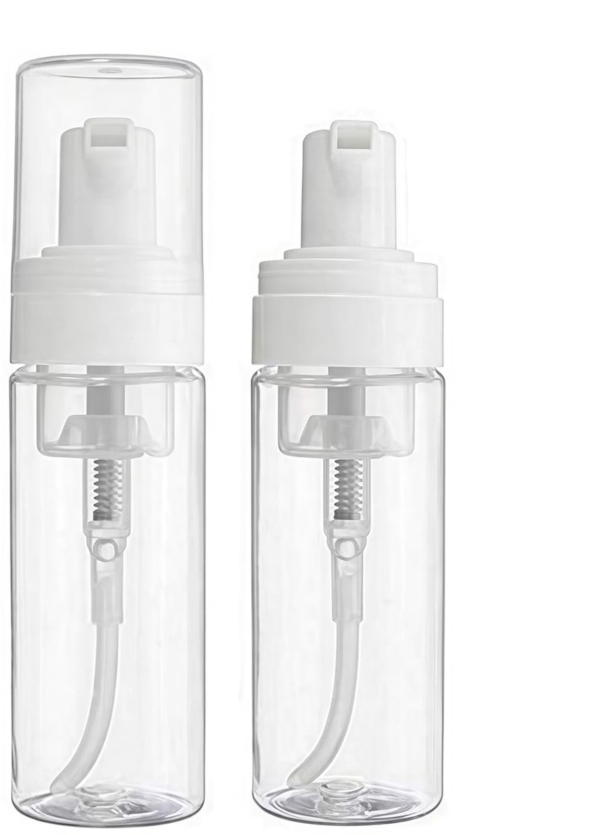 MTTproducts- Dispenser Schuimend - 2 Stuks - Transparant - 100 ml - PET/Plastic - Milieuvriendelijk - Zeepdispenser
