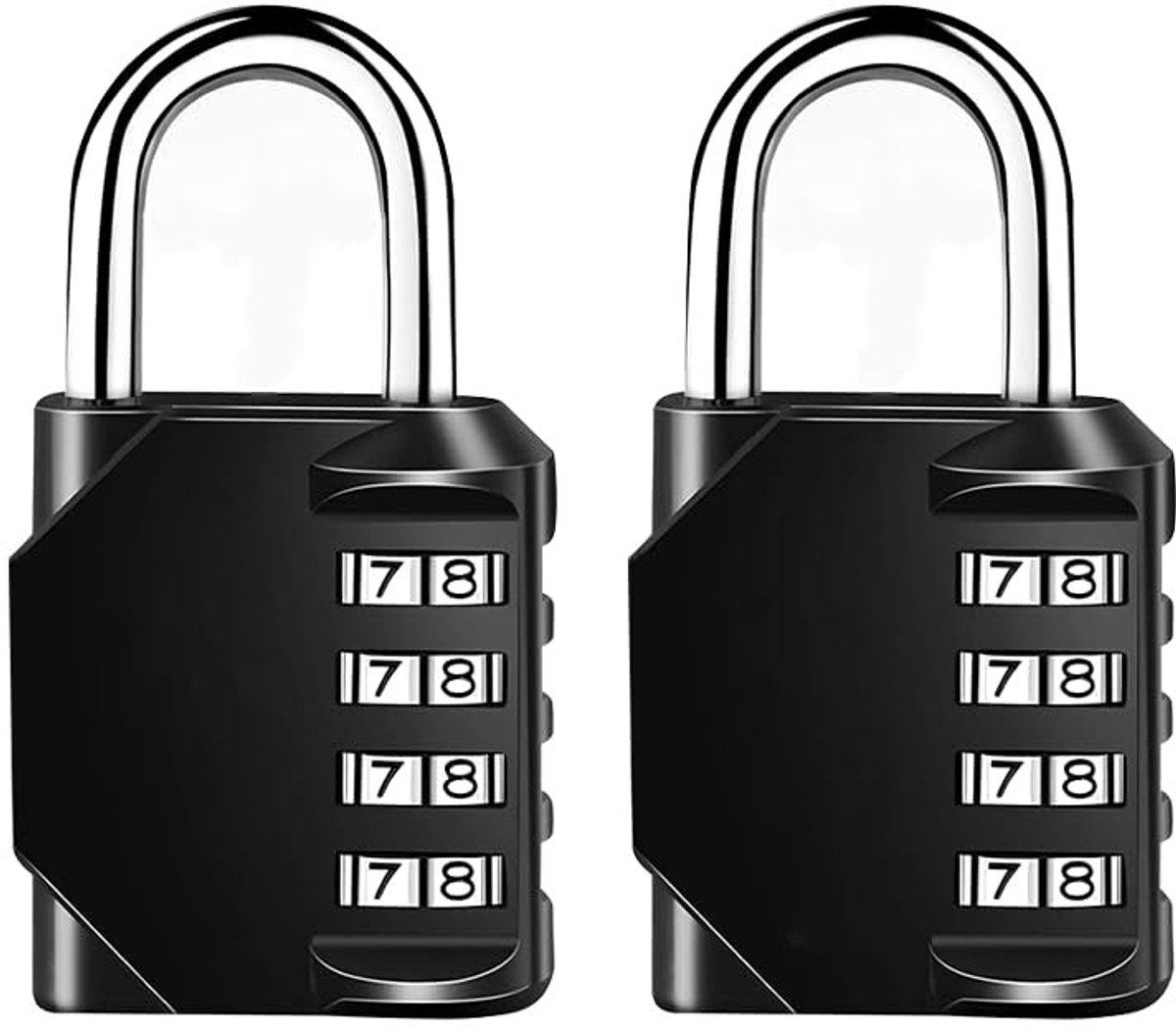 MTTproducts- Cijferslot 4-cijferig - Hangslot - Metalen Hangslot - Zinklegering - Lichtgewicht - 2 Stuks