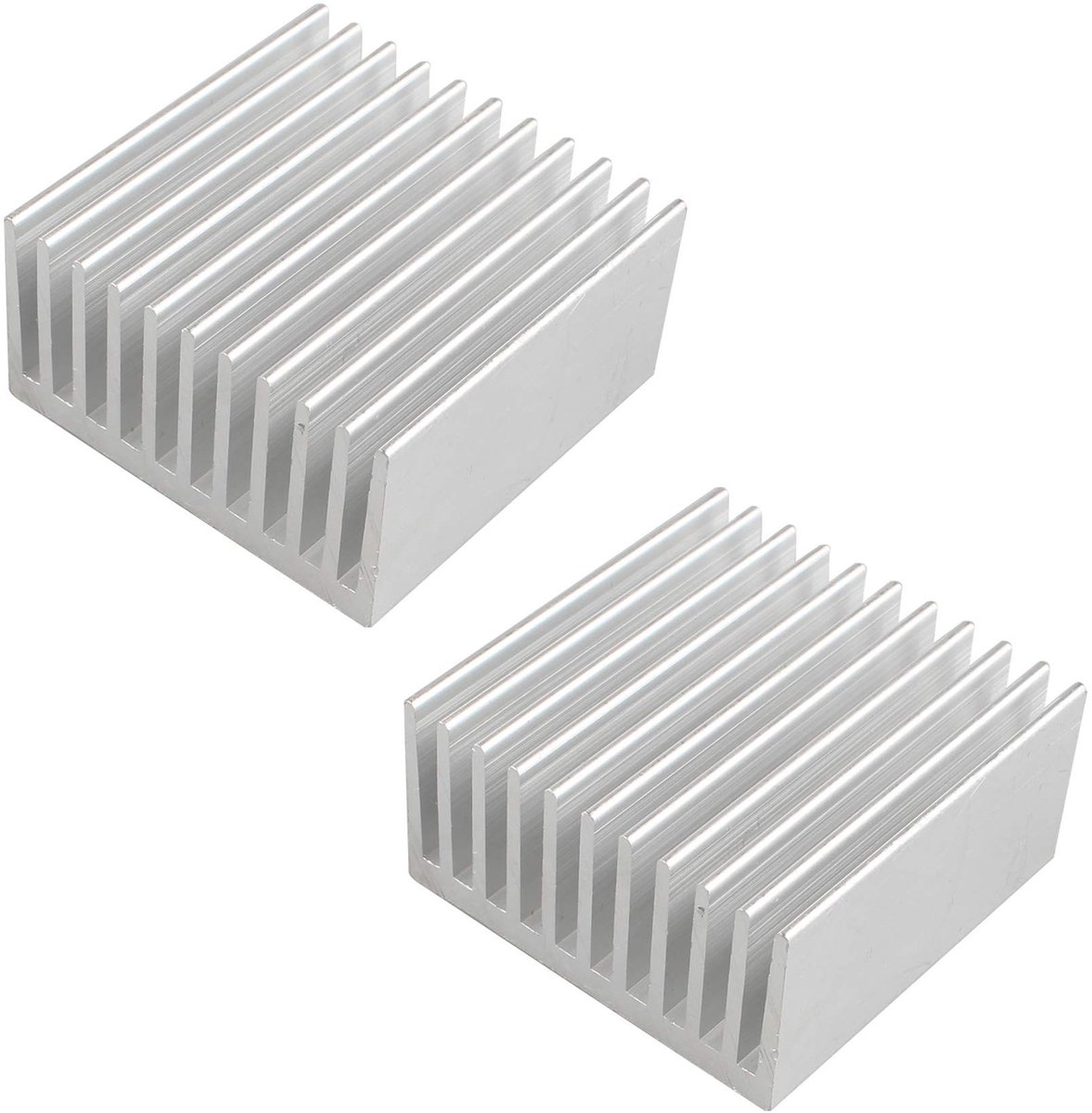 MTTproducts - Aluminium Heatsink - Koeling voor CPU - Vervangend onderdeel - 40 x 40 x 20 mm - Radiator voor Elektronica - Geschikt voor LED Componenten