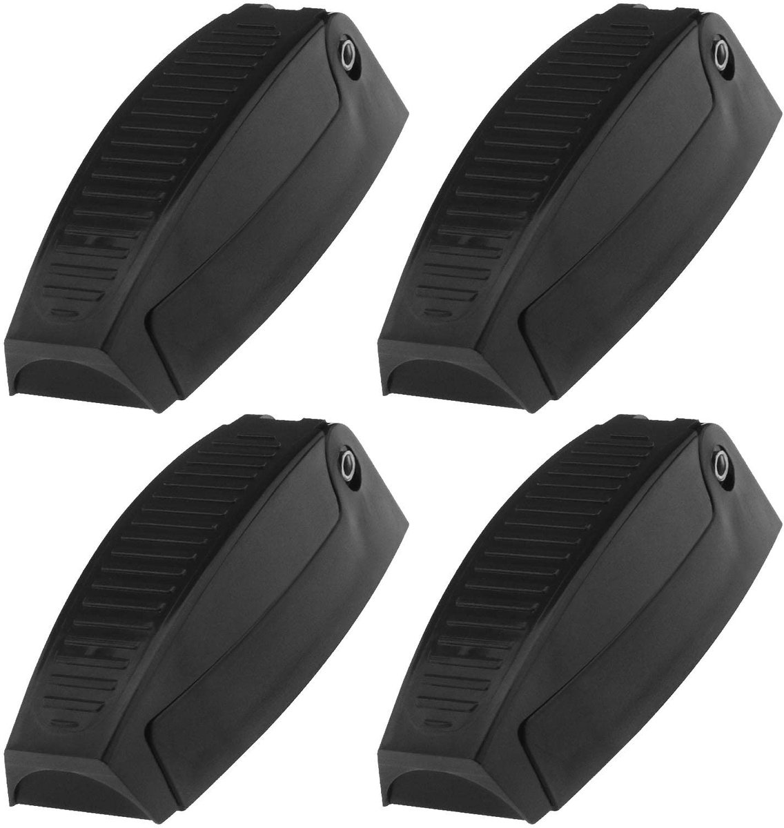 MTTproducts- Deurhouder 4 Stuks - Deurstopper - Deur Vanghouder - Vergrendeling - ABS - Zwart - 62,5 x 21 mm - Deurvanger