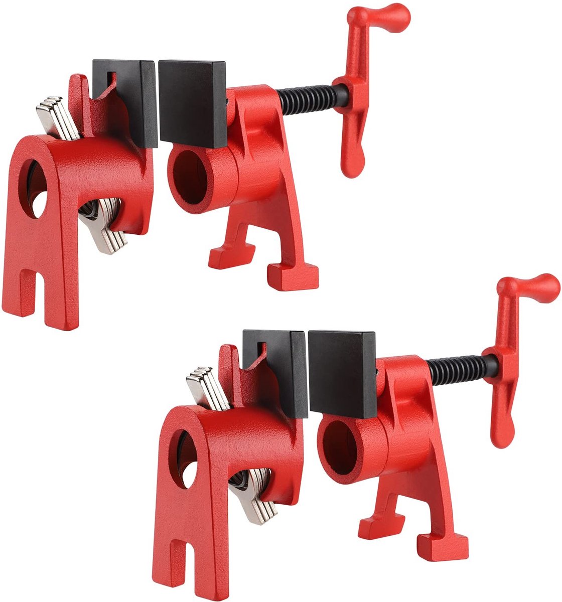 MTTproducts- Buisbeugels Set van 2 - 3/4 Inch Lijmklemmen - Hout Klemmen - Snelsluiting Klem - Robuuste Constructie - Hoogwaardige IJzer. - Houtklem