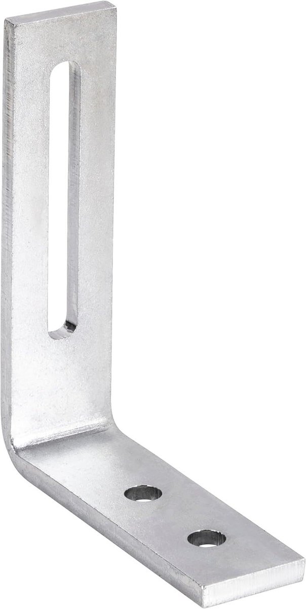 Verstelbare Hoekverbinder - Metaalhoek Houtverbinder - Timmerwerk Bouwtoepassingen - Gegalvaniseerd Staal - 80 x 60 x 25 mm - Zilver