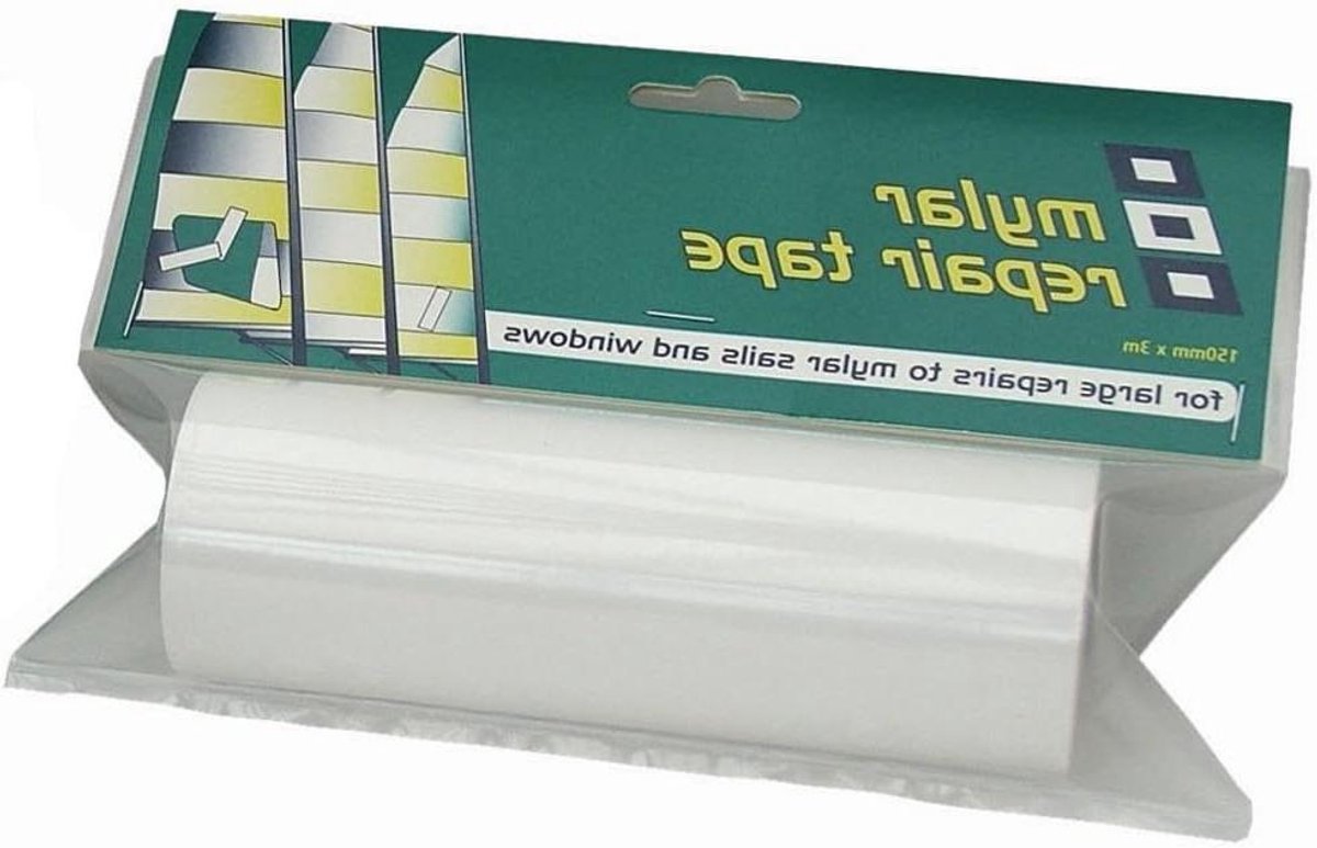 Mylarfilm Reparatie - Reparatietape Zeil - Zeilramen Repareren - UV- en Zoutwaterbestendig - 150mm x 3m - Transparant