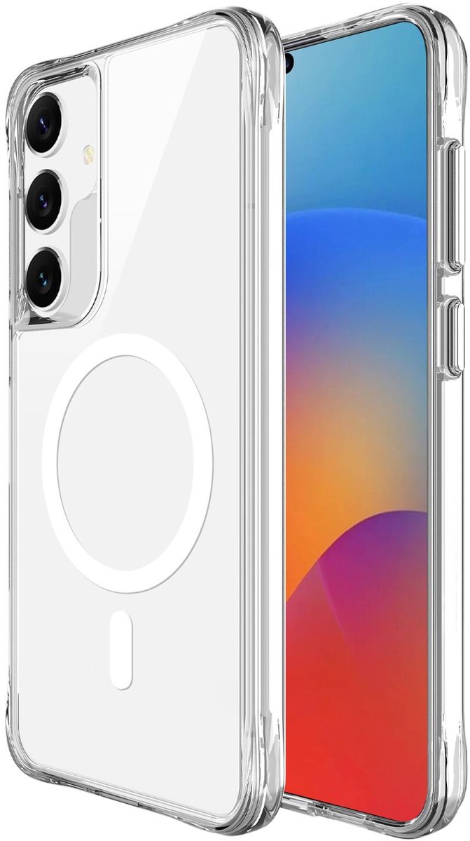 Buddi Core - Hoesje Geschikt voor Samsung Galaxy S25 Plus / S24 Plus - Compatibel met MagSafe - Back Cover met Magneet - Doorzichtige Telefoonhoes - Beschermhoes - Transparant