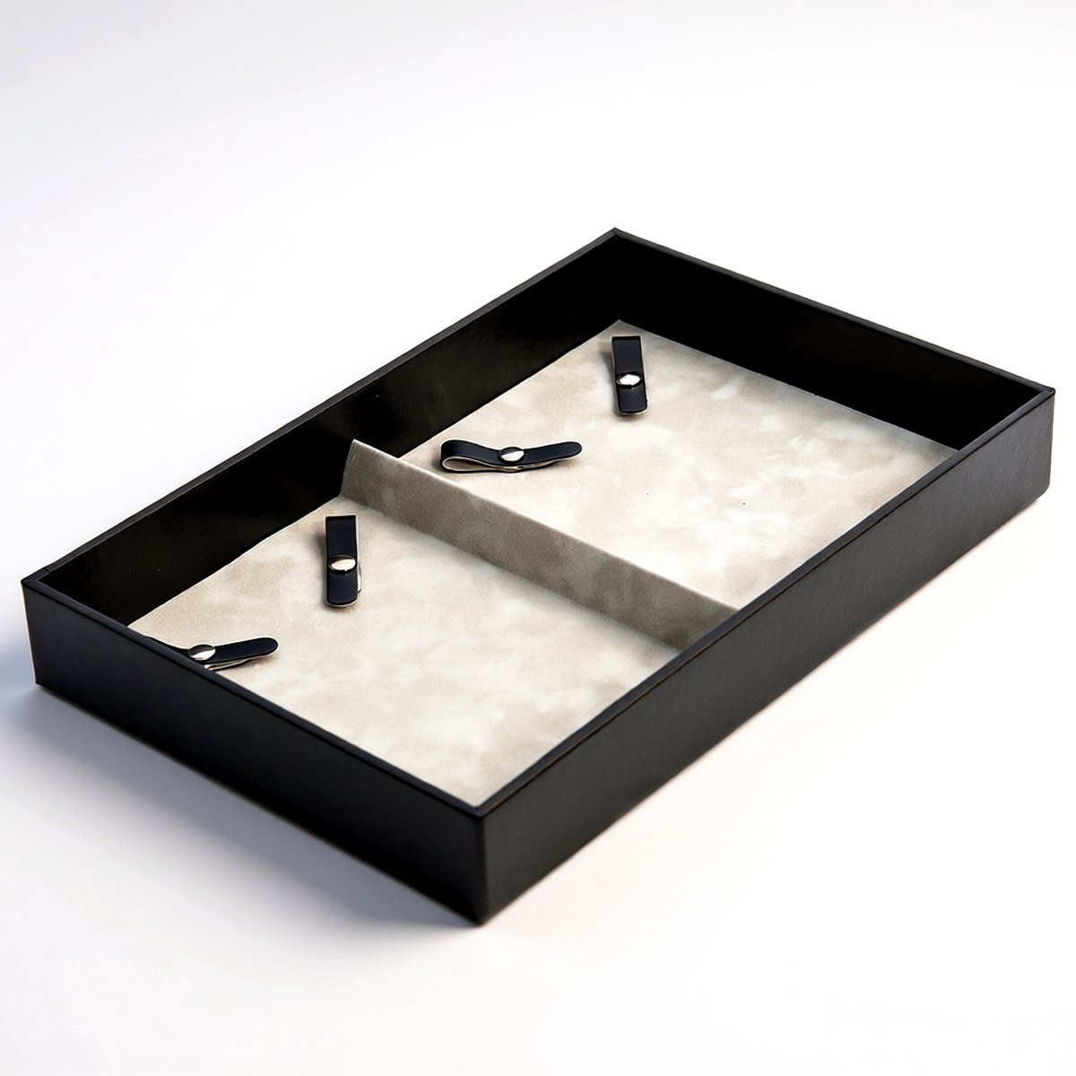 Cavill - Zwarte Leer Sieradenkoffer met Fluwelen Voering - Compact Juwelenorganizer 29x19x4 cm - Elegant & Praktisch