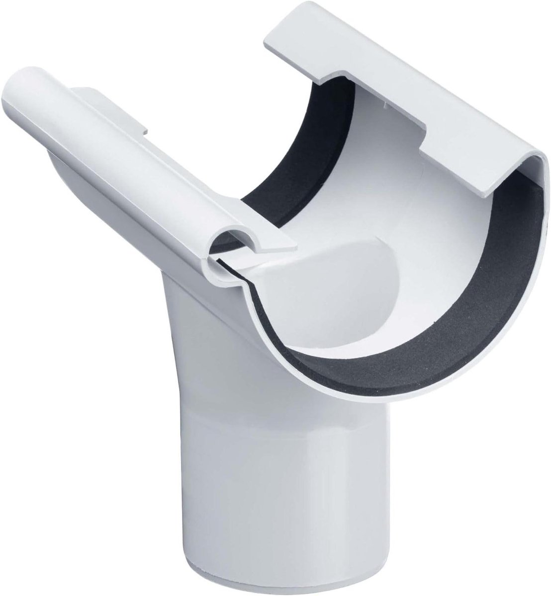 Afvoermof Halfrond - Gootuitloop Regenpijp - Dakwater Afvoeren - Nauwkeurig Insteeksysteem - 150/100mm - Wit