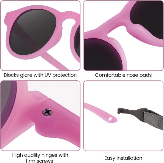 Baby Zonnebril - Polarized Bril - Bescherming Tegen Zon - Kleurveranderend Bij UV - 0-24 Maanden - Paars van Merkloos — afbeelding 3