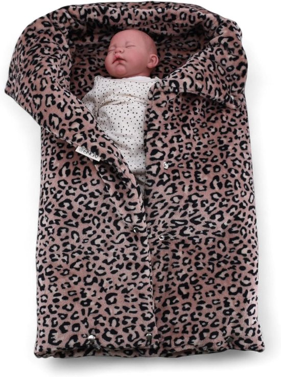 Voetzak Reiswieg - Wiegdeken Baby - Baby Warm Houden - Oeko-Tex Gecertificeerd - 350 Gram - Dierenprint — afbeelding 4