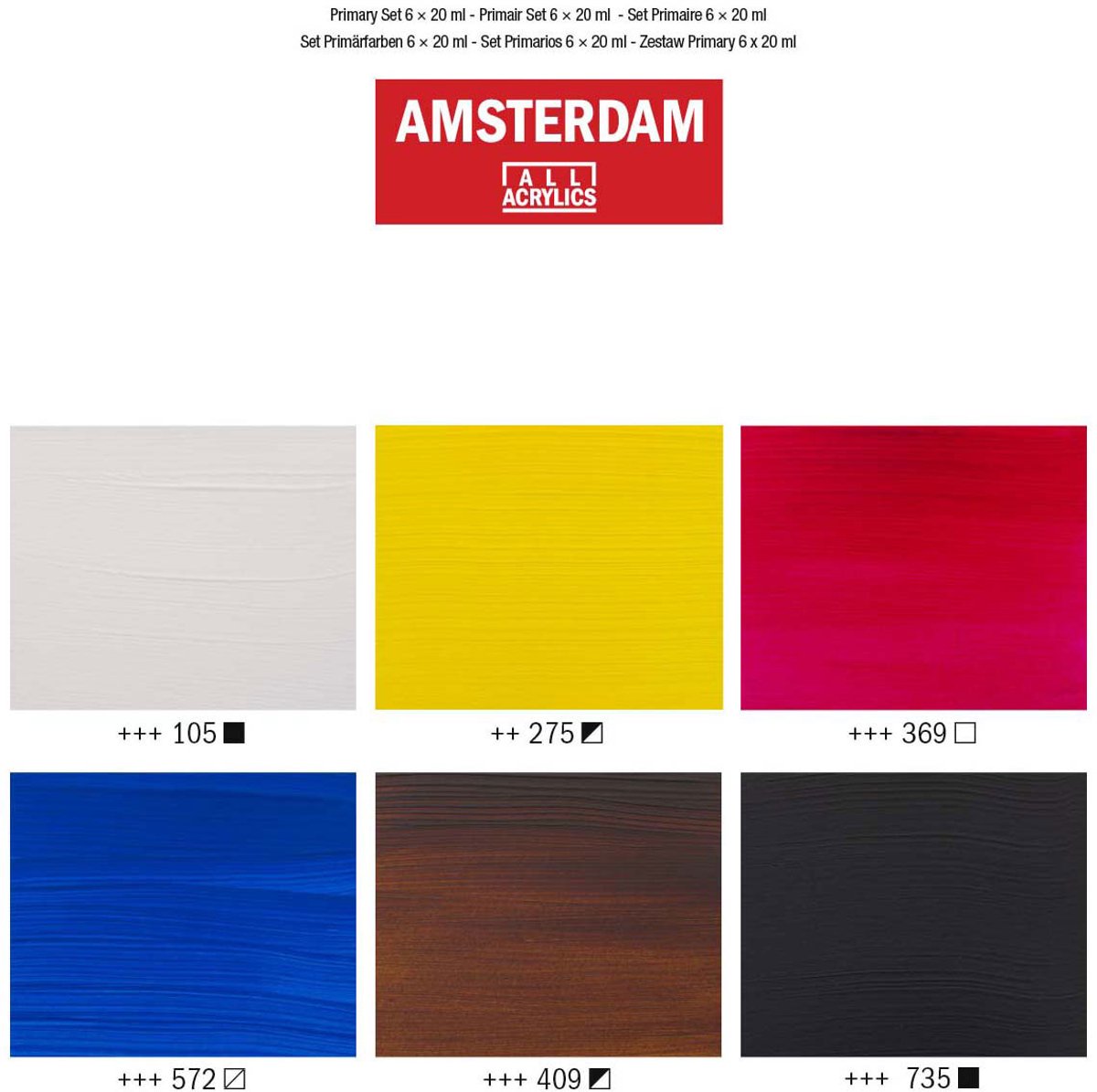 Amsterdam Standard Series acrylverf primaire set | 6 × 20 ml — afbeelding 7