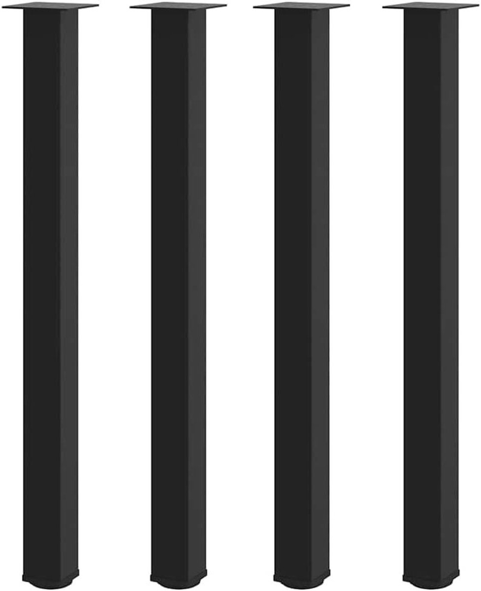 Bartafelpoten - Tafelonderstel - Zelf meubels maken - Verstelbare voetnivelleerders - 110-112 cm - Zwart
