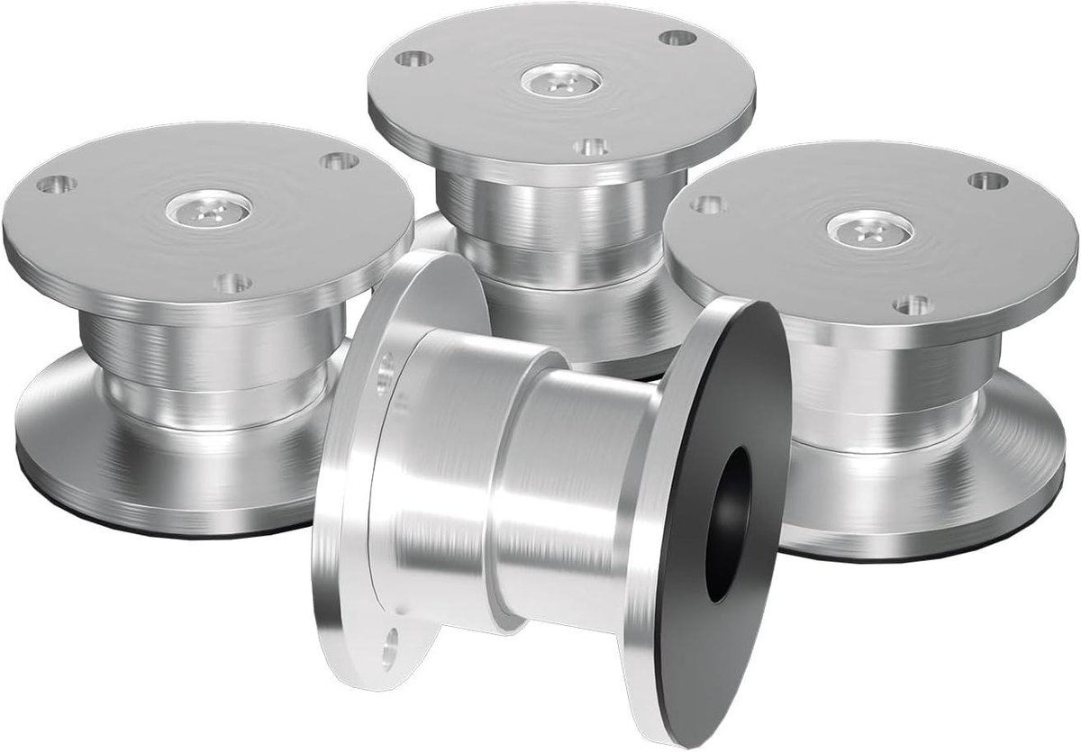 Set meubelpoten - Kastpoten verstelbaar - Meubels stabiliseren - Hoog draagvermogen - 4 stuks 60mm - Aluminium