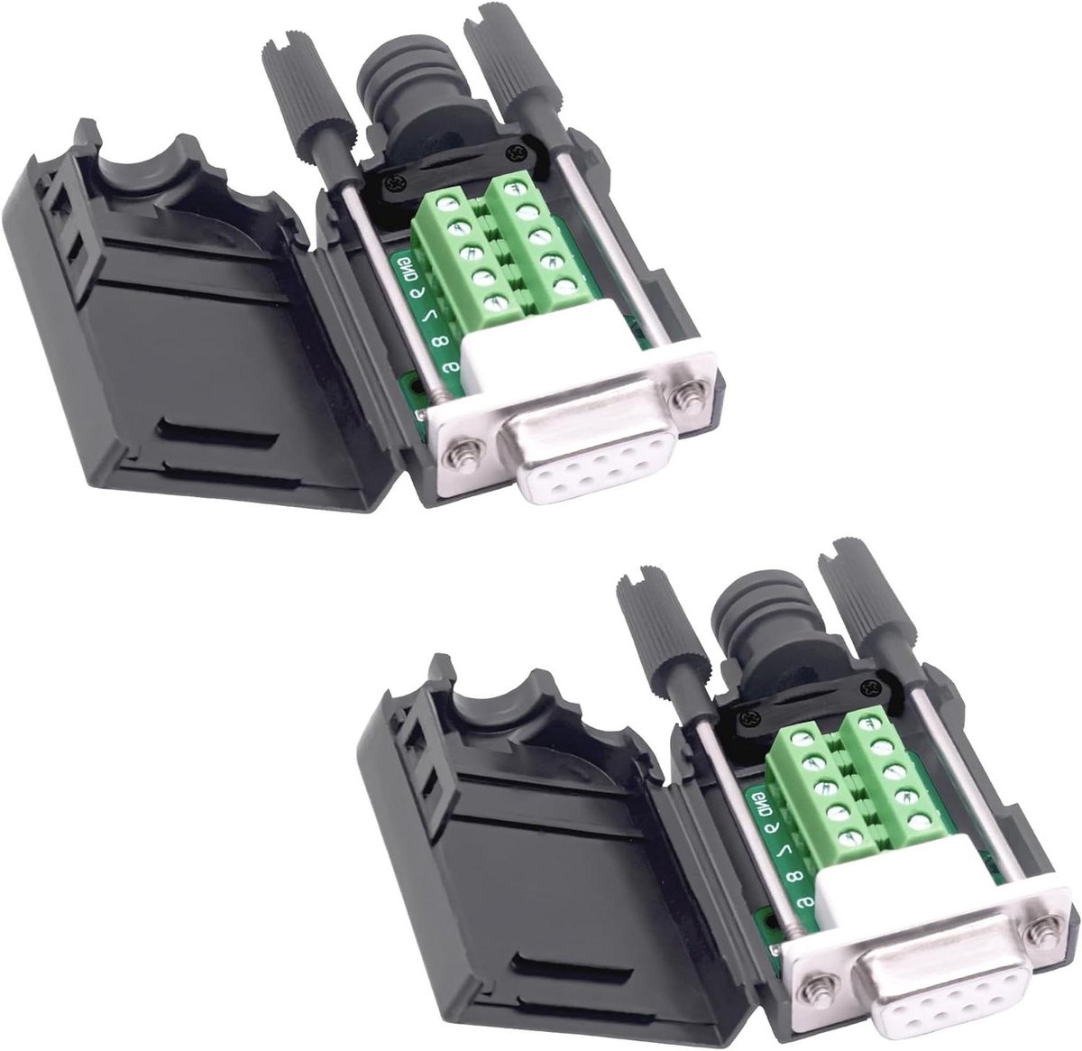 DB9 Seriële Adapter - RS232 Breakout Board - Apparaten Verbinden - Soldeerloos Ontwerp - 44 x 34 x 16 mm