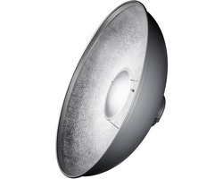 Beauty Dish Reflector - Lichtvormer Portret - Portretfotografie Belichten - Zachte Indirecte Lichtkwaliteit - 40 cm - Zwart Zilver