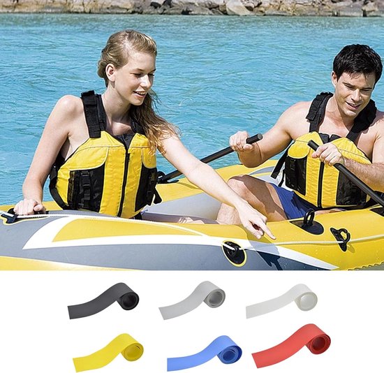 Boot Reparatie Patch - PVC Herstel Kit - Watersport Onderhoud - Waterdicht en Verdikkend - 5 x 100 cm - Zwart van Merkloos — afbeelding 3