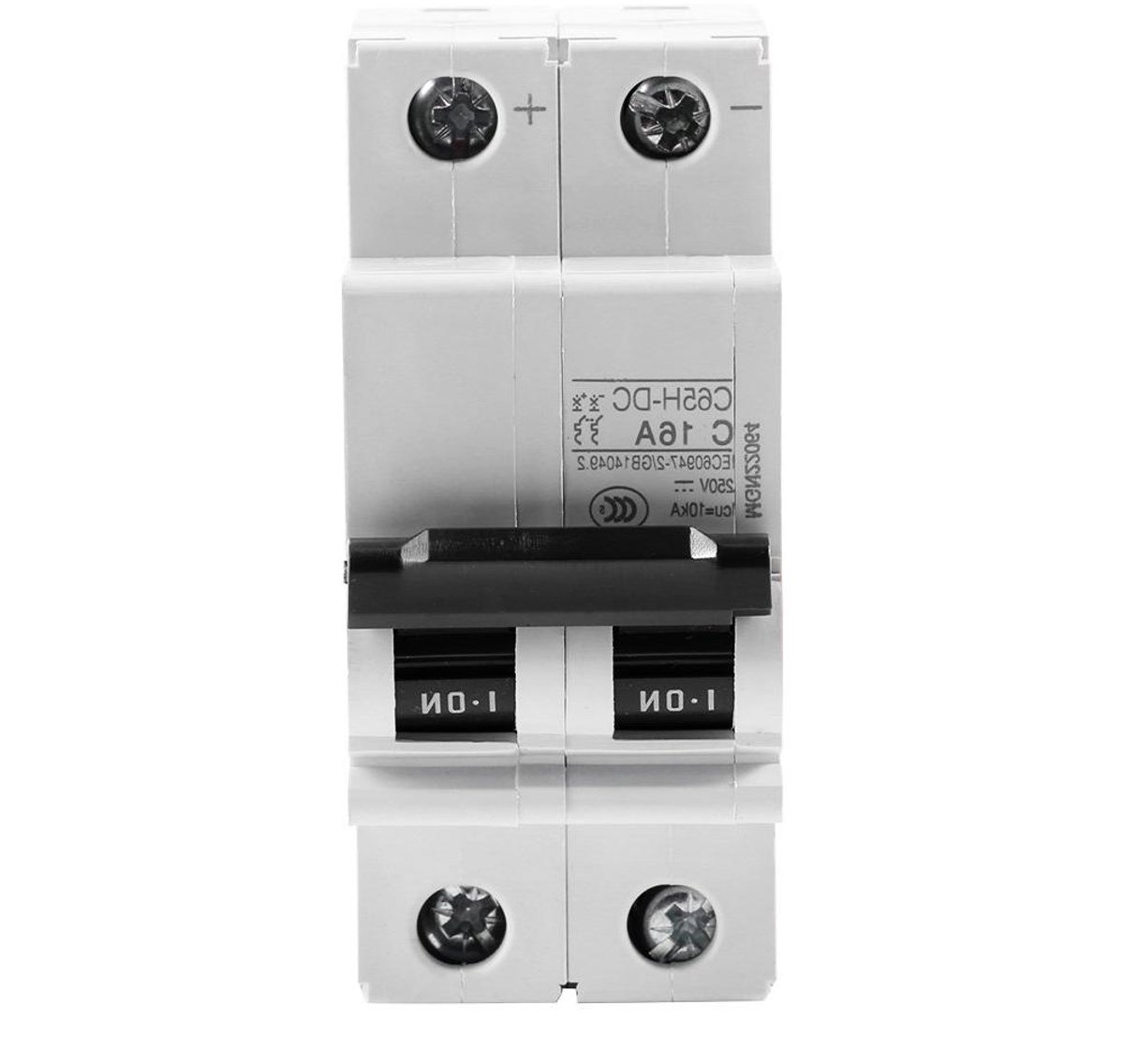 DC Stroomonderbreker - Laagspanningsschakelaar Zekering - Circuitbescherming - Krachtige boogonderdrukking - 32 Ampère 250 Volt - Grijs