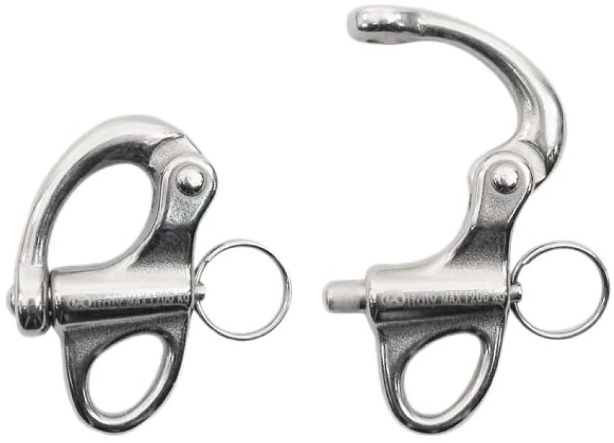 Kong Italy Snelkoppeling Ringconnector Karabijnhaak Zilver 1