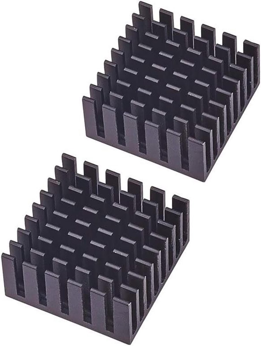 Koellichaam - Aluminium Heatsink - Componenten Koelen - Lichtgewicht Aluminium - 28x28x15mm - Zwart