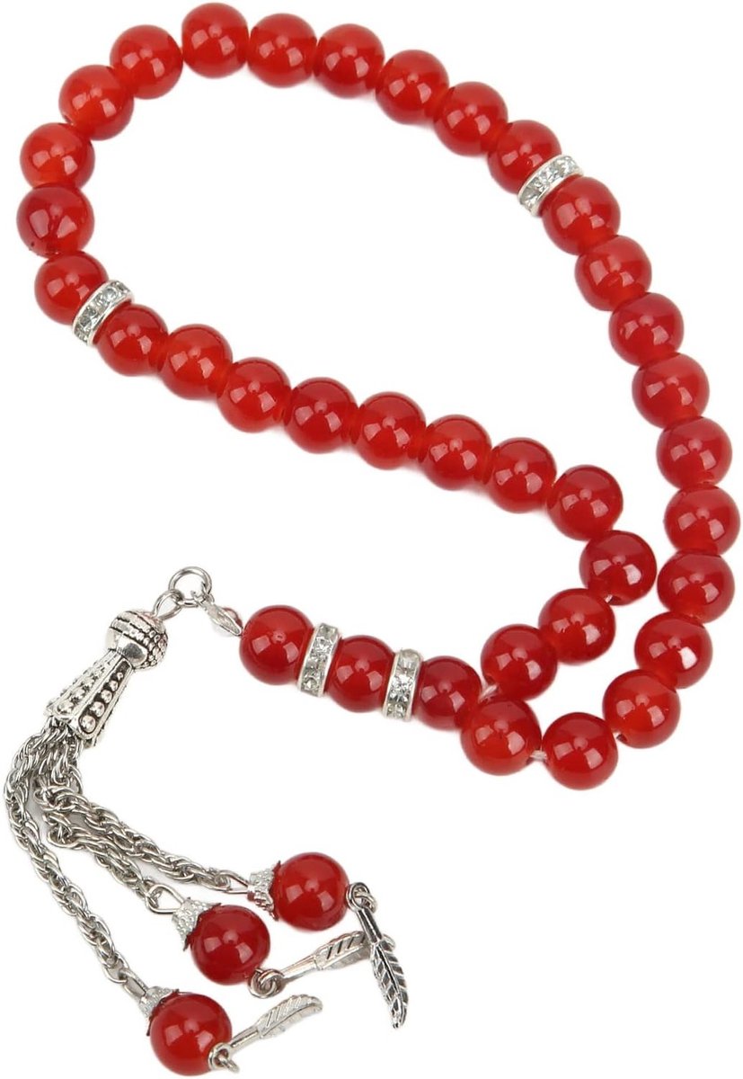 Kleurige 33-kralen gebedsketting, 8mm tasbih armband voor moslimgebed en meditatie