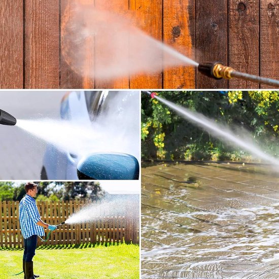 Turbo spuitmond voor hogedrukreiniger - Draaibaar, 7 punten, 1/4" snelkoppeling, 4000 Psi, zwart van Merkloos	 — afbeelding 2