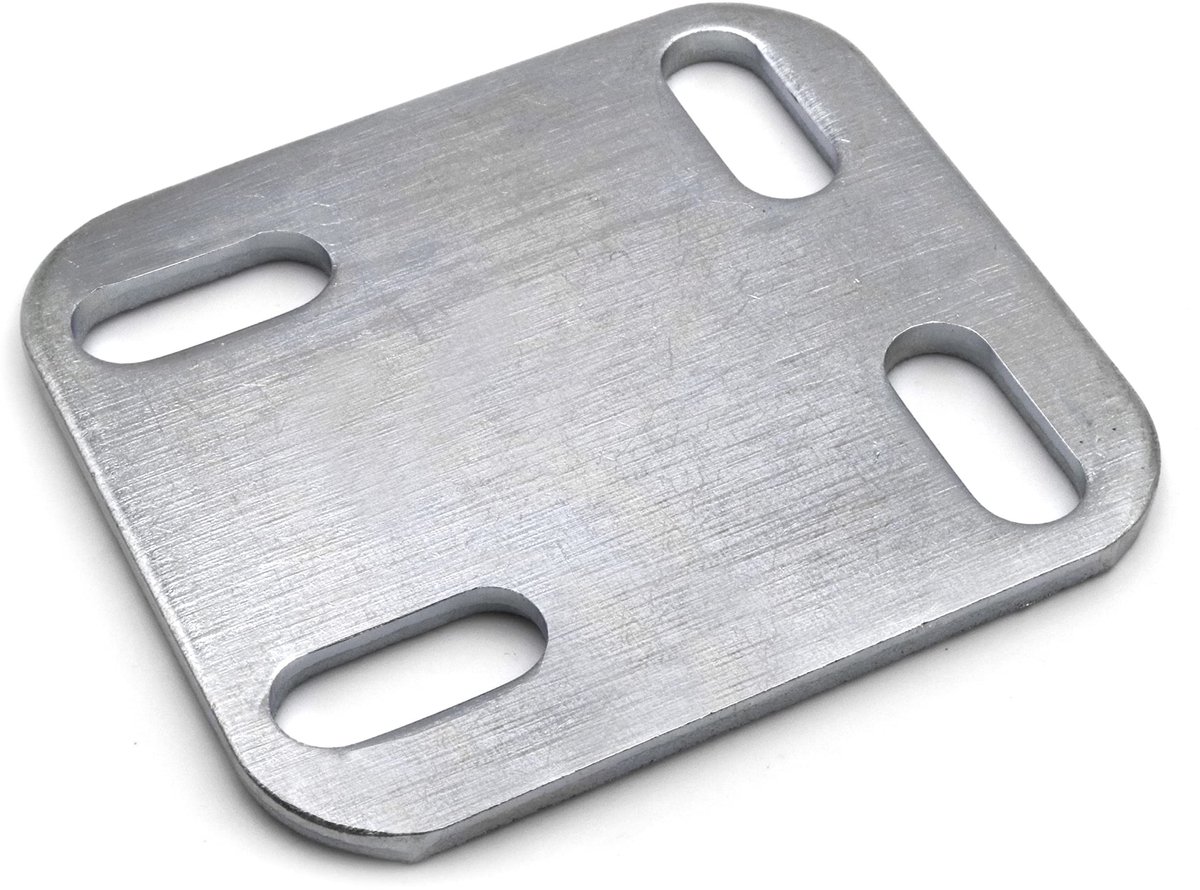 aladdien - Platte connectoren - Houten verbinding - Eenvoudige montage - Zilver - Metalen verbinding - Geschikt voor meubels - 4-delige set
