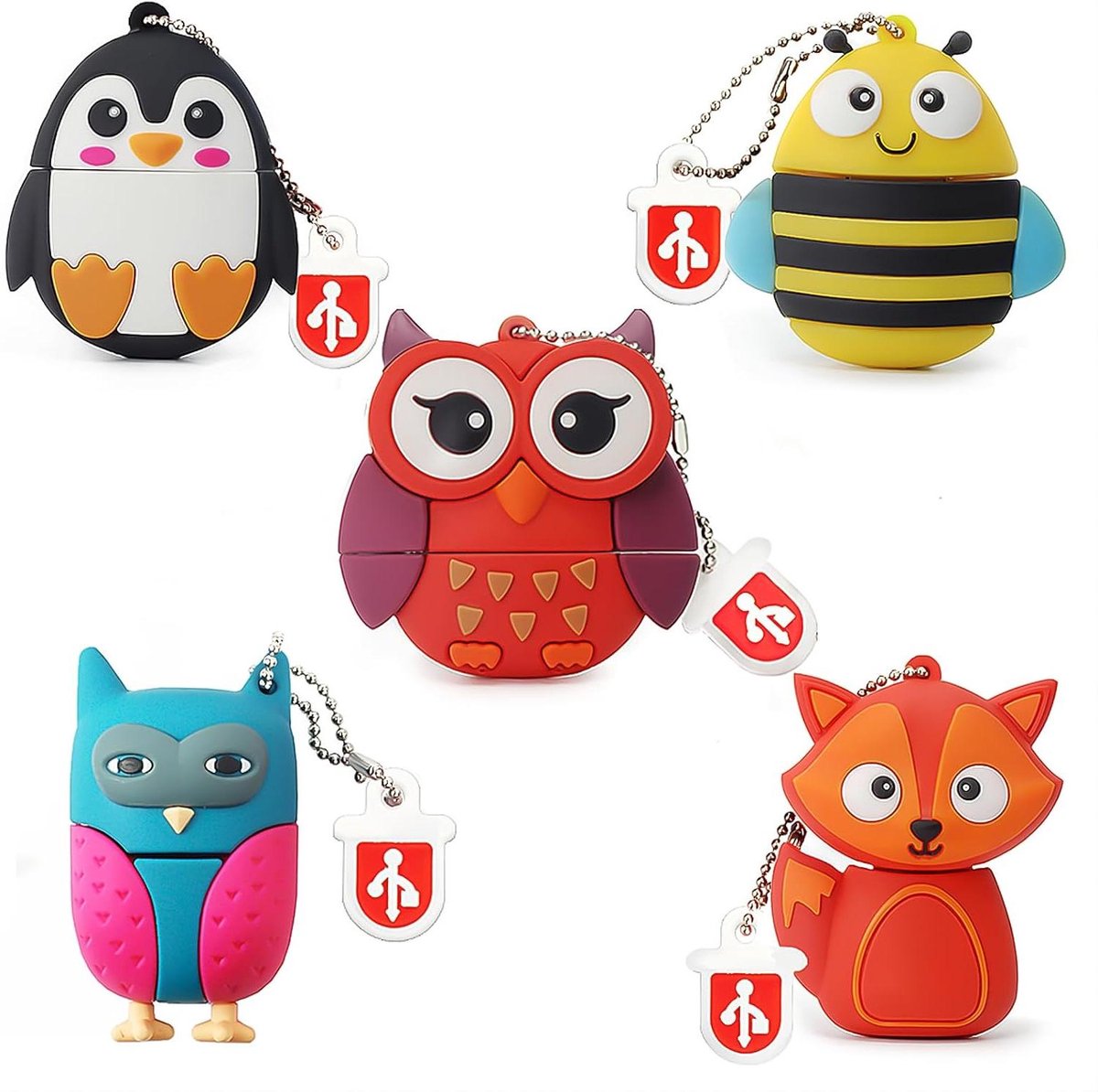 USB Stick Set - Geheugenstick Geheugen - Bestanden Opslaan - Schok- en Vochtbestendig - 32 GB - Dierenprint