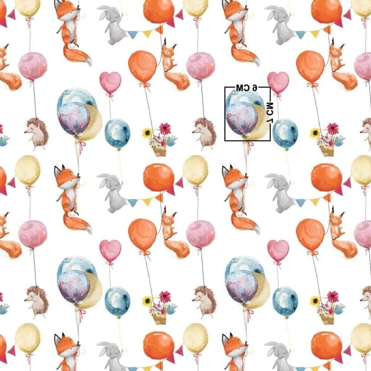 Katoenen Kinderstof - Dierenprint Stof - Kinderkleding Naaien - Oeko-Tex Gecertificeerd - 300 x 160 cm - Multicolor