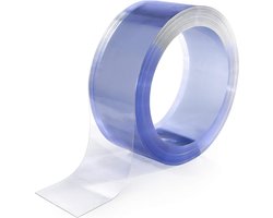 Stripgordijn Lamellen - PVC Gordijn Gordijnstof - Ruimte Verdelen Windscherm - Afgeronde Randen - 20 cm Breed - transparant