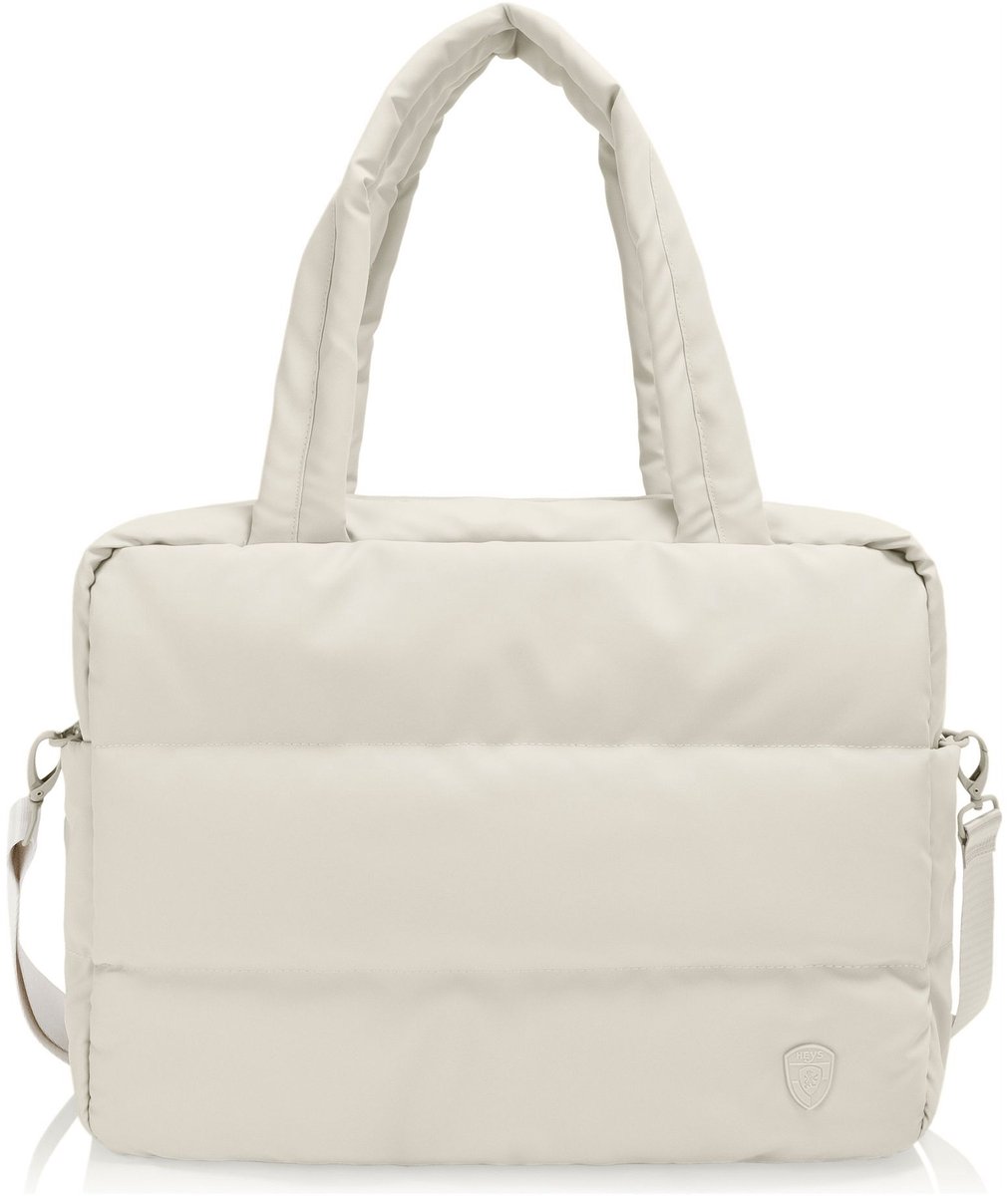 HEYS reistas schoudertas met laptopvak The Puffer Personal Bag White crème