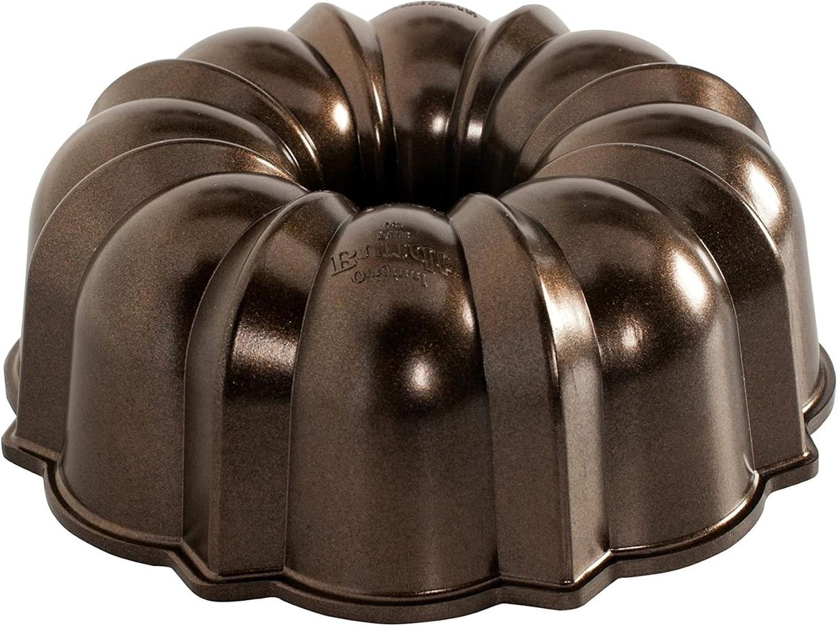Tulbandvorm - Cakevorm Bundt - Cakes bakken - Gegoten aluminium - 12 Koppen - Brons