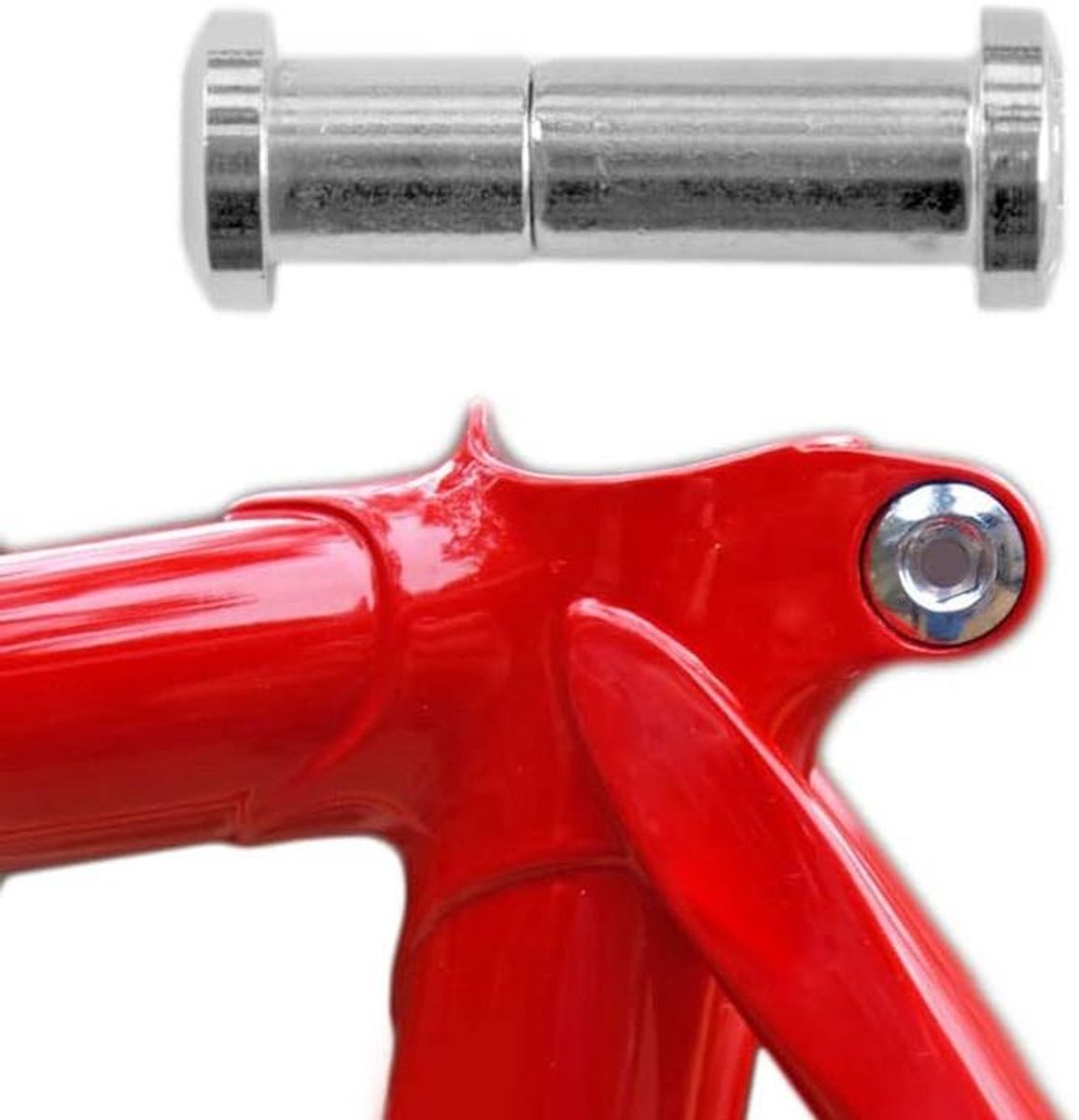 Zadelpen Schroef - Zadelpen Klem Bout - Fiets Reparatie - Vintage Stijl - 15-25mm - Rood