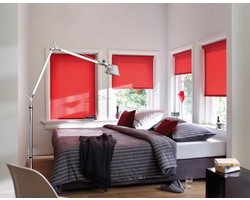 Verduisterend Rolgordijn - Verduisterende Gordijnstof - Ramen Verduisteren - Glasvezel Versterkt - 180 cm Hoogte - Rood