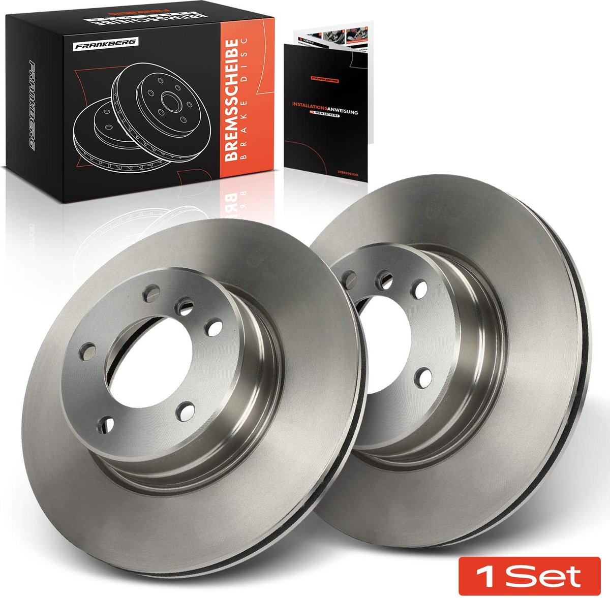 Frankberg 2x Remschijven Vooras voor BMW 5er Touring E60 E61