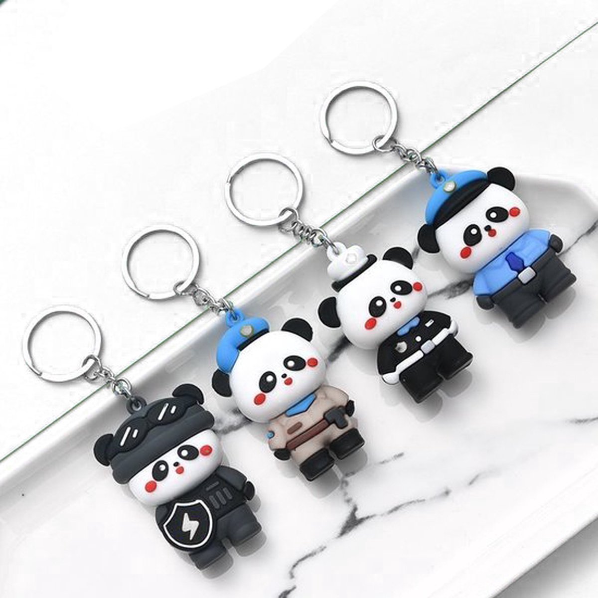 4 Pack Cute Panda Bear Keychains Party Favors for Panda Themed Party Return Gift Pandas Lovers Like a Panda Party Animal Themed Birthday