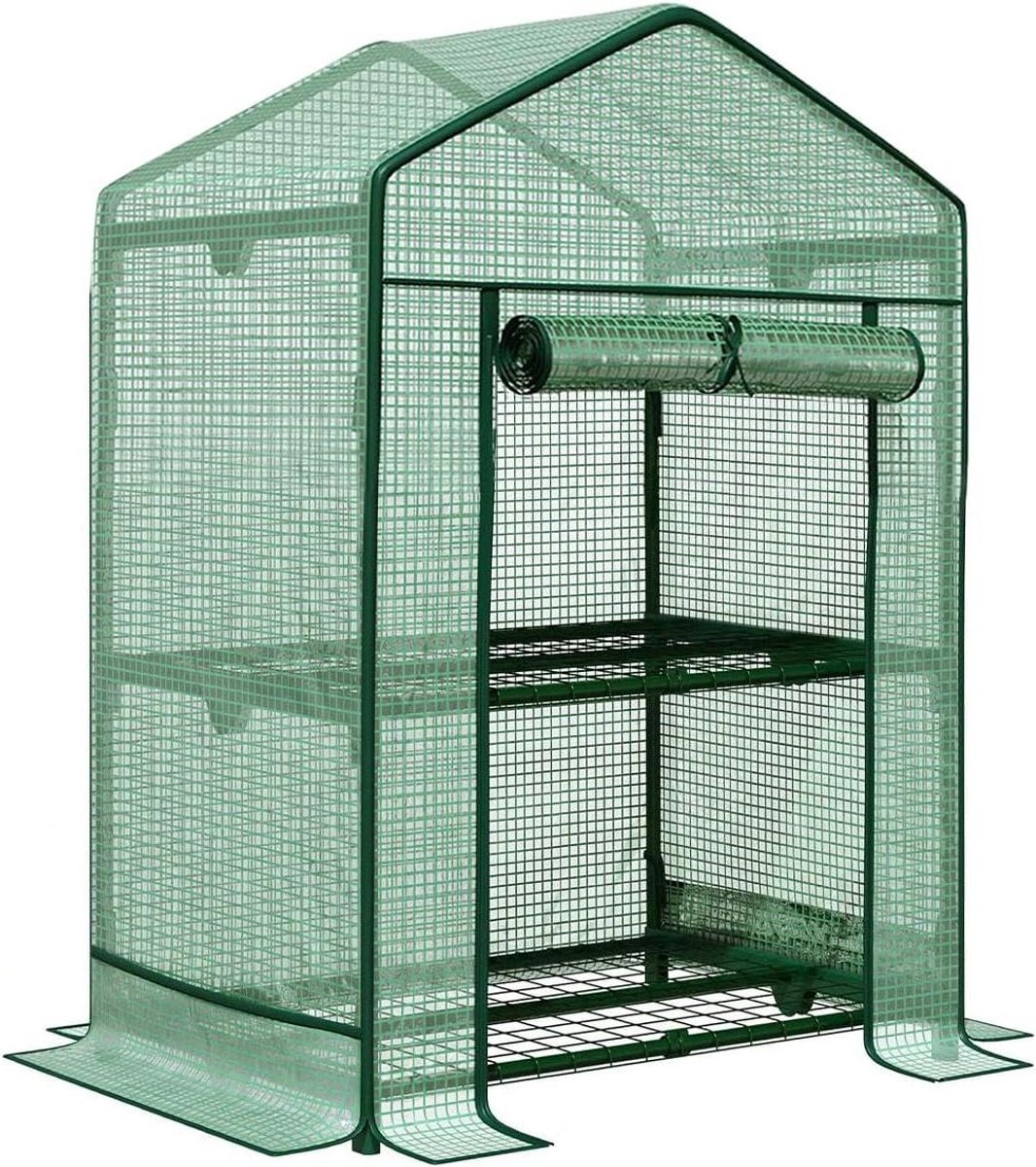 Foliekas Plantenhuis - Kweekkas Groenten - Planten Beschermen - UV-bestendige Folie - 69x49x93cm - Transparant