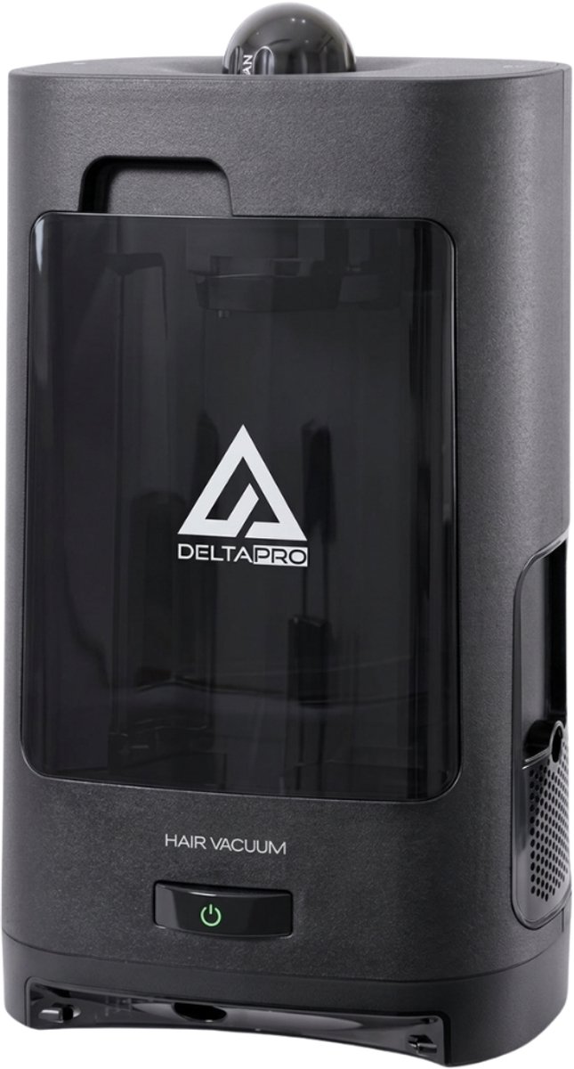 DELTA PRO DELTAPRO Hair Vacuum Haarstofzuiger – Automatische Salon Vloerzuiger met Infraroodsensor – 2.7L – Zonder Stofzak – 1400W HEPA Filter – Zakloos – Auto Sweep Vacuum Zwart