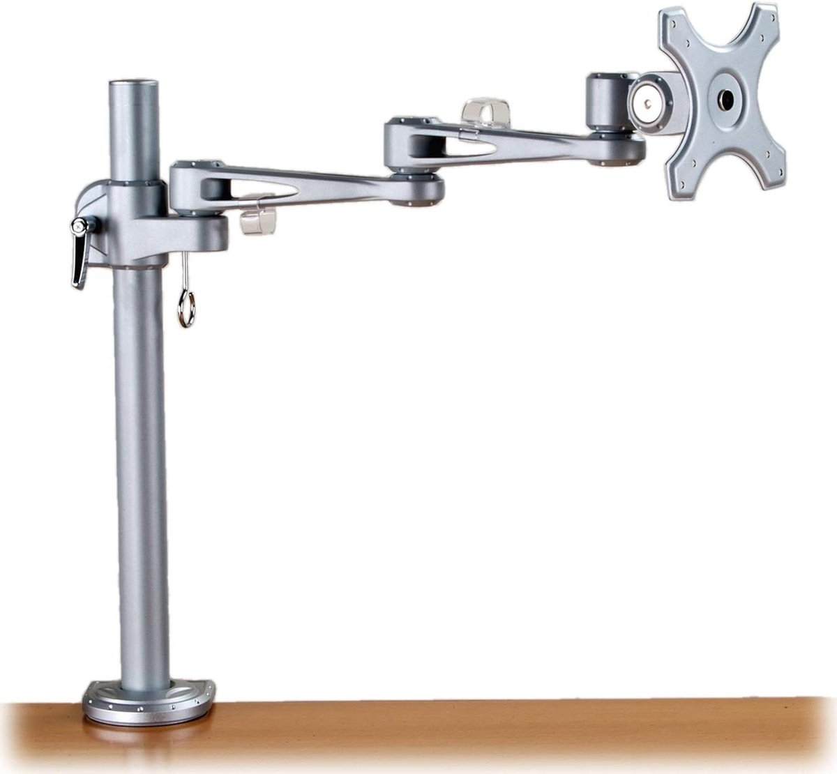 Monitor Arm - Bureau Arm - Flexibel Beeldscherm Plaatsen - 4 Verstelbare Scharnieren - VESA 75/100 - Grijs