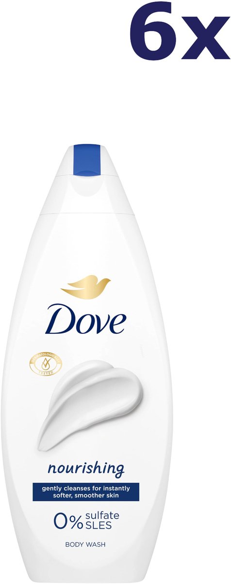 6x Dove Body Wash 450ml nourishingnourishing