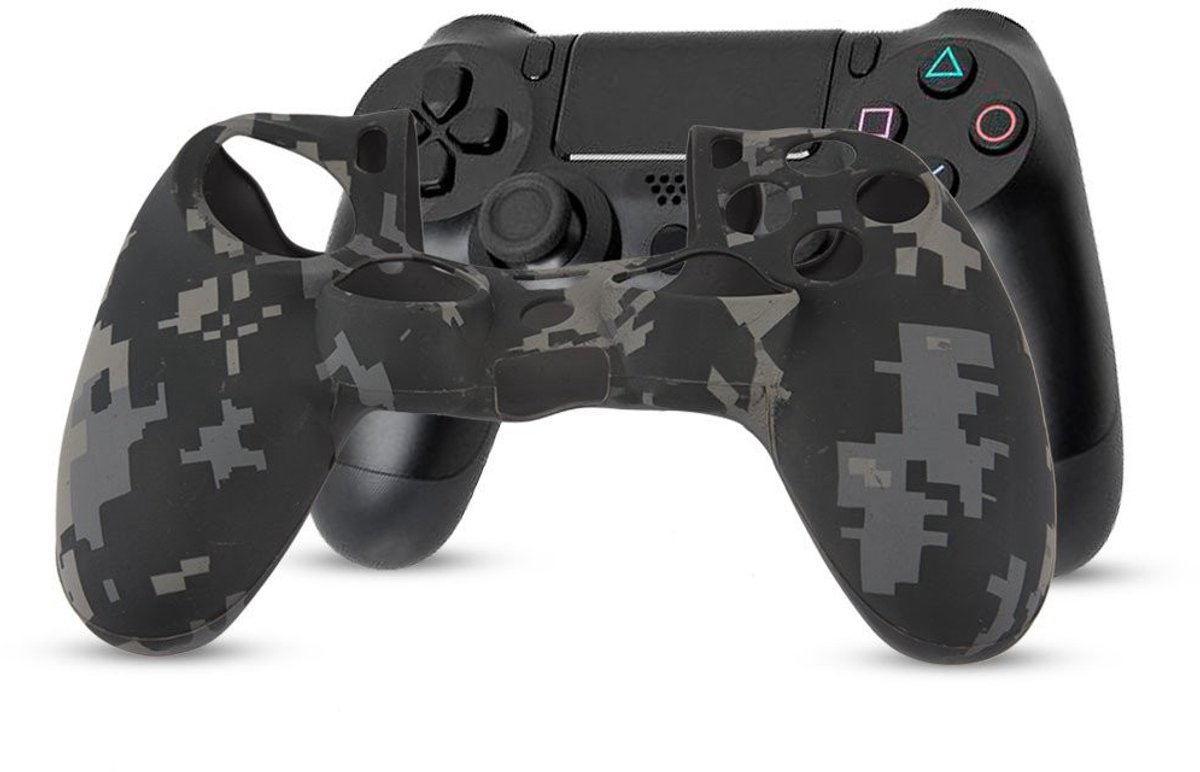 aladdien - Beschermhoes voor PS4-controller - Siliconen hoes - Antislip en krasbestendig - Grijs - Vervangende behuizing - Voor gamers - Zachte hoes