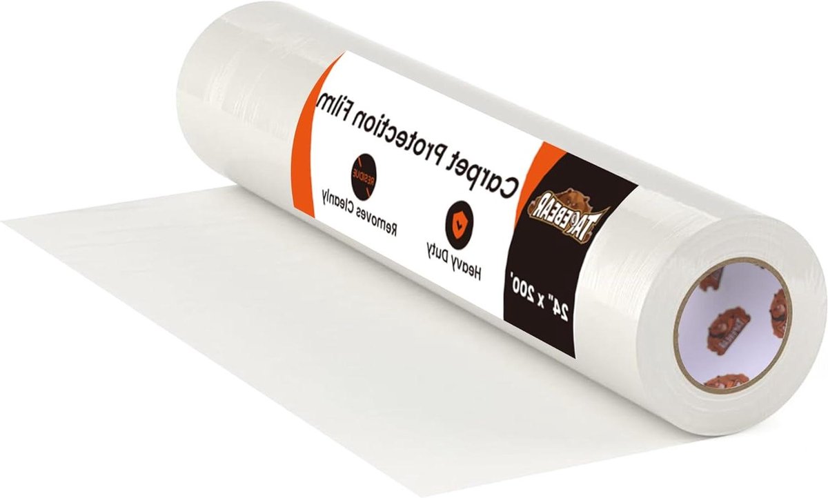 Tapijtbeschermingsfolie - Vloerbescherming - Vloeren Beschermen - Anti-slip - 60cm x 60m - Transparant