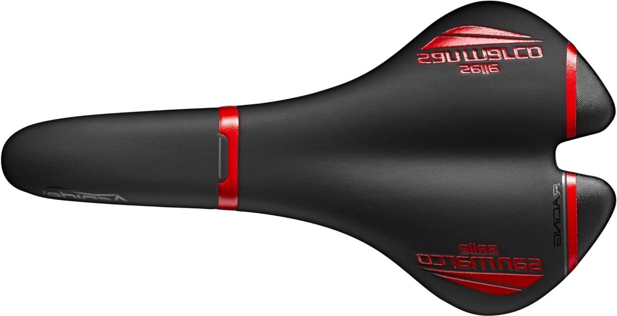 Racefietszadel - Fietszadel Weg - Comfortabel Fietsen - Xsilite Frame - Maat L1 - Zwart/Rood