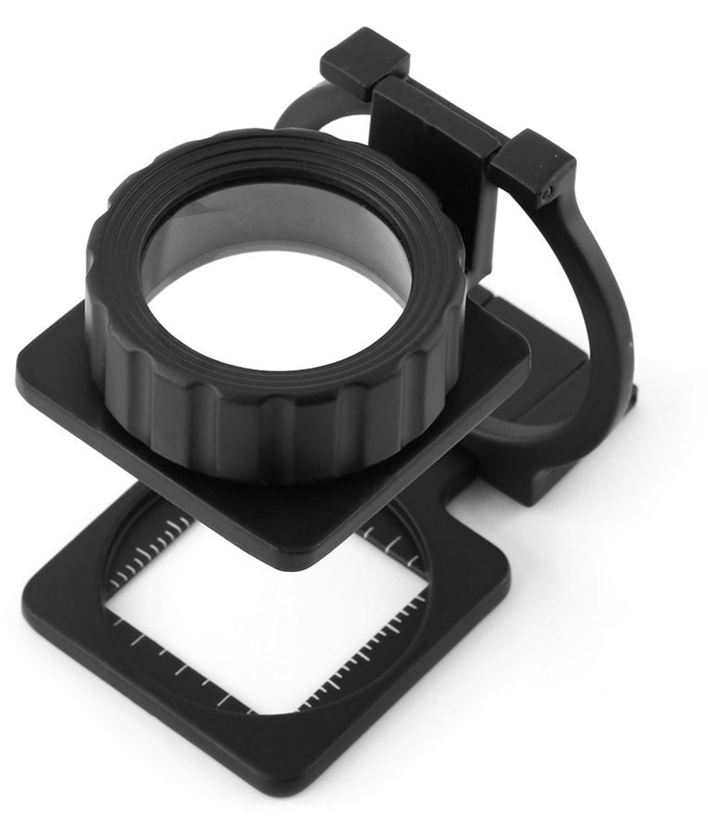 aladdien - Portable Folding Magnifier - 15x Vergrootglas - Draagbaar & Handig - Zwart - Mini Loupe - Ideaal voor Nauwkeurige Metingen - Perfect voor..