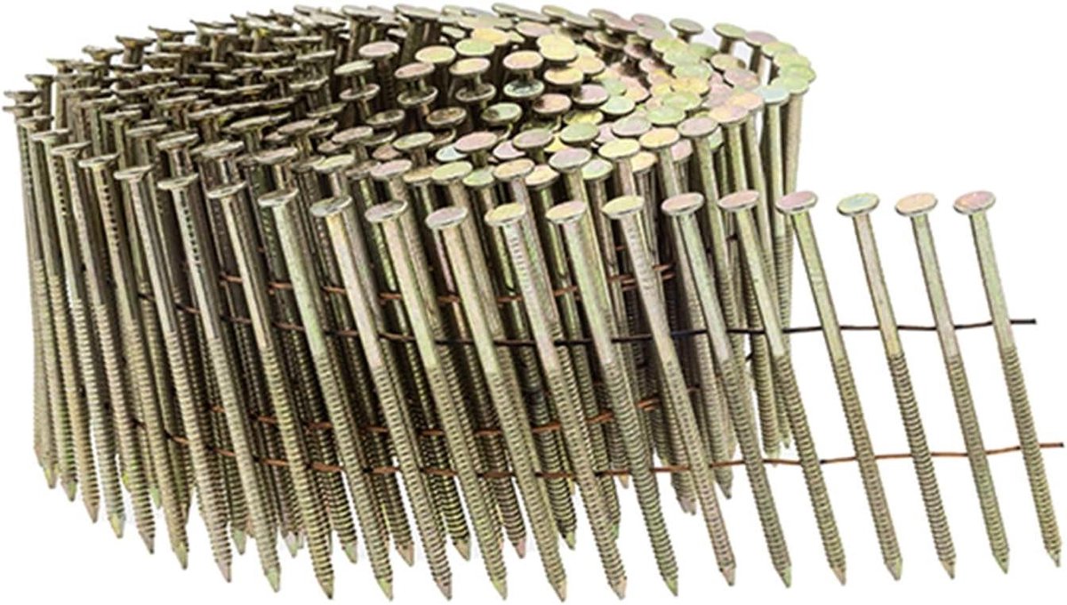 Stootkopspijkers - Ringnagels - Snel Werken - Compatibel met Tackers - 7200 stuks - Wit