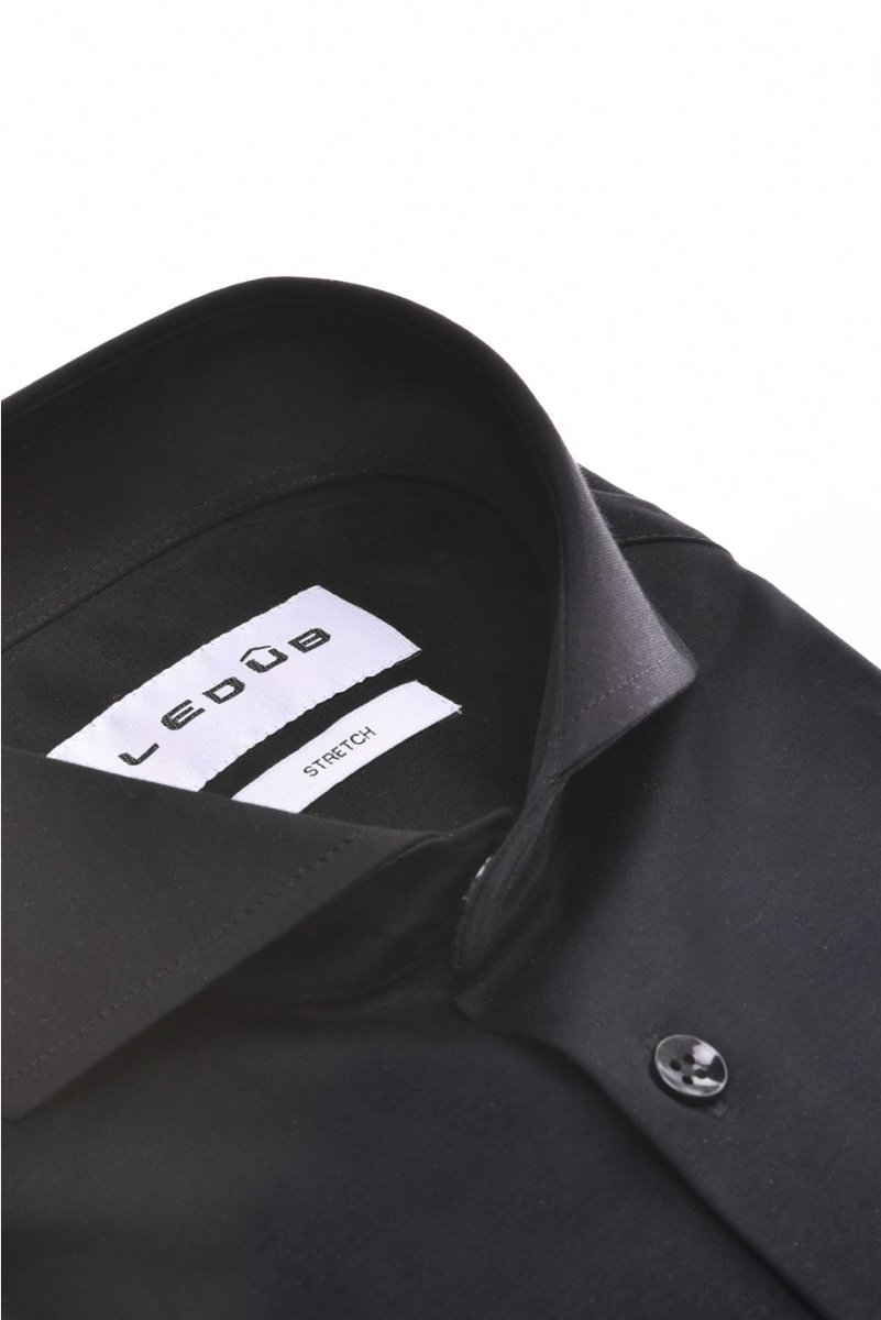 Ledûb slimfit luxury knit zwart