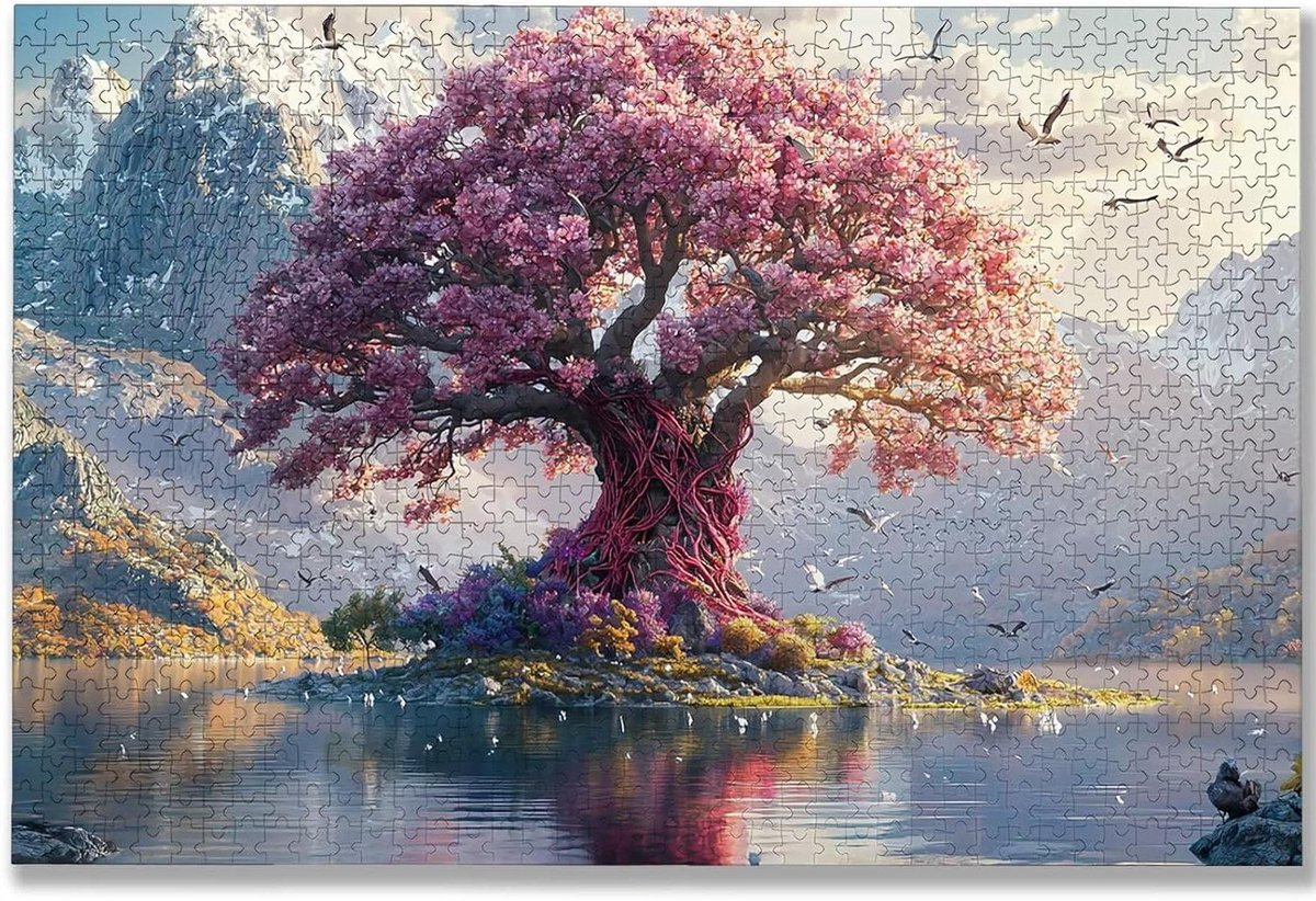 Houten Puzzel - Landschap Puzzel - Ontspannende Activiteit - Hoge Kwaliteit Hout - 1000 Stukjes - Multicolor
